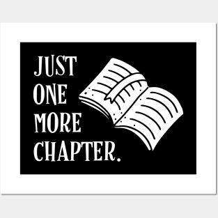 Just One More Chapter Funny Bibliophile Quote Posters and Art